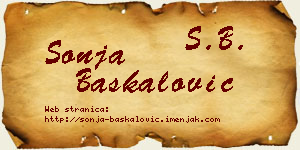 Sonja Baškalović vizit kartica